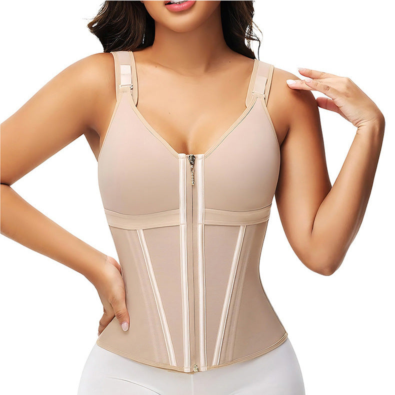 Waist Shapewear for Women with Bra Tummy Control Girdle Workout Shapewear with Adjustable Shoulder Strap