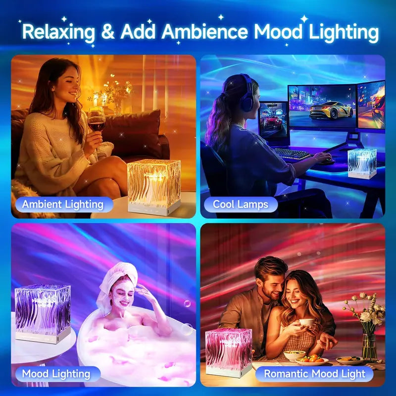 Water Ripple Lamp Ambient Lighting for Bedroom