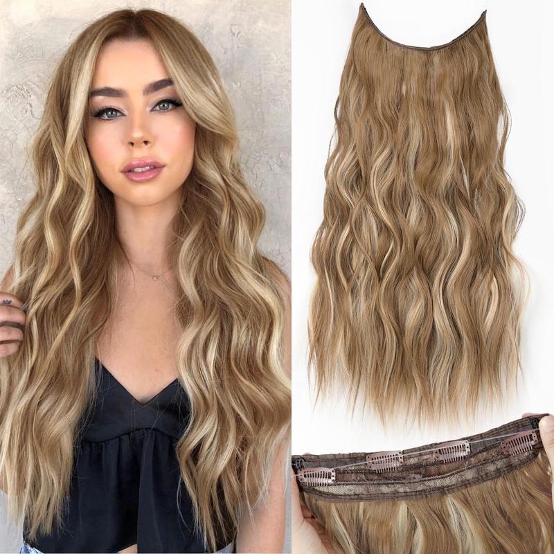 Invisible Wire Hairpiece – Pre-Cut Layered Extensions, 6 Clips