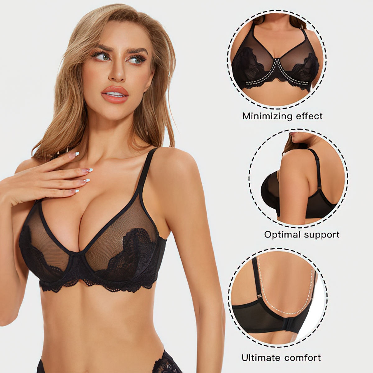 Full Coverage Lace Minimizer Bra