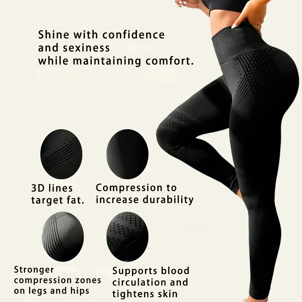 Women's Anti-Cellulite Massaging 3D Leggings
