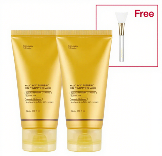 🌟 "Bye-Bye Dullness! Kojic Acid Overnight Mask Gently Exfoliates as You Sleep."