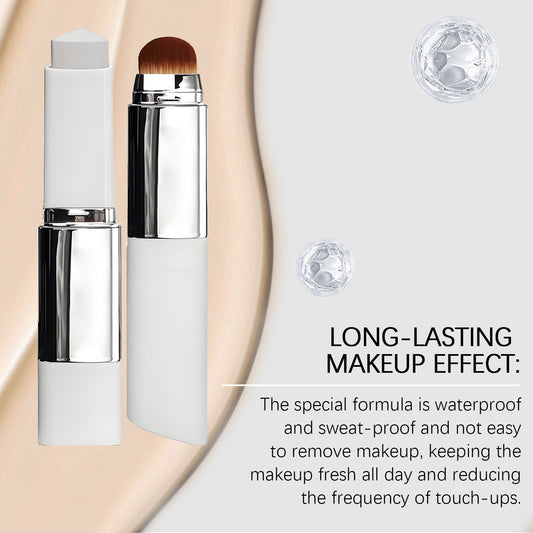 Cover Cream Stick Detachable Brush - Korean Skin Care Concealer Stick – Balm to Cream Foundation Makeup Stick