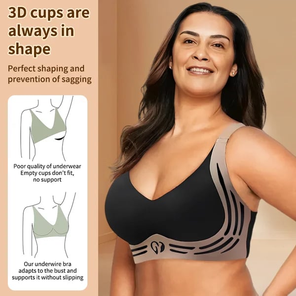 Anti-Sagging Support Shockproof Sports Fixed Cup Bra For Women