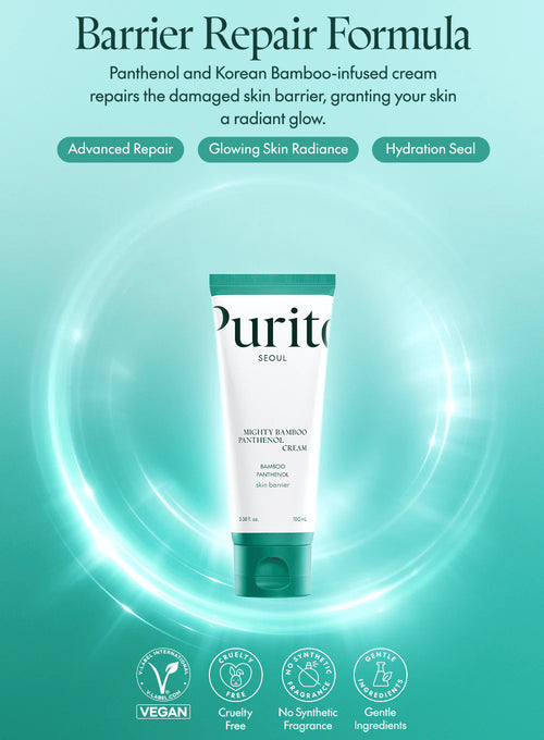 🌿 Bamboo Panthenol Repair Cream | Post-Acne Soothing Moisturizer (100ml)