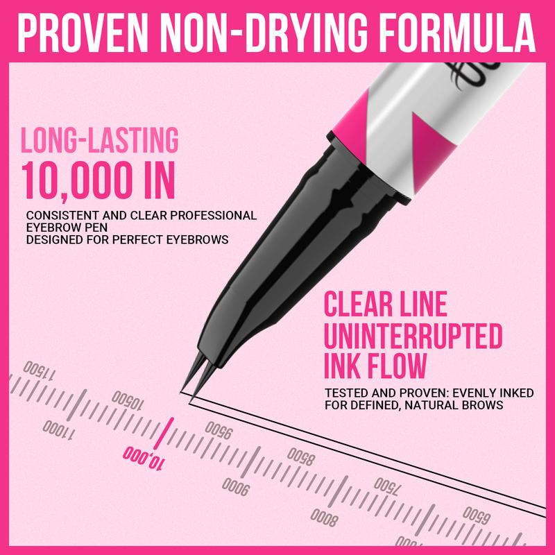 Curved Eyebrow Pen - 2-in-1 Microblading & Waterproof Finish
