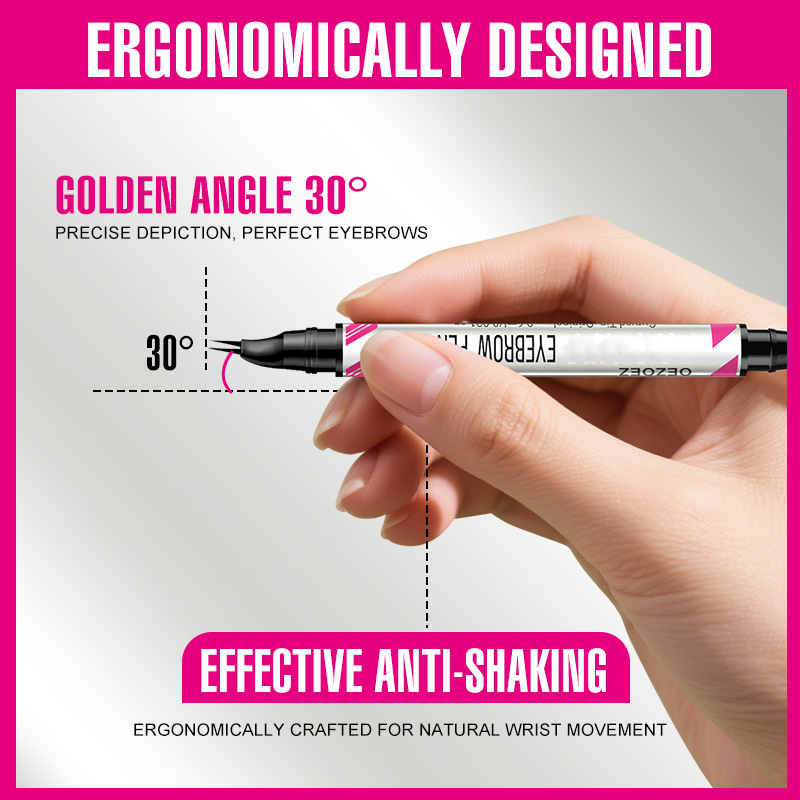 Curved Eyebrow Pen - 2-in-1 Microblading & Waterproof Finish