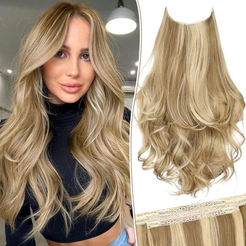 Invisible Wire Hairpiece – Pre-Cut Layered Extensions, 6 Clips