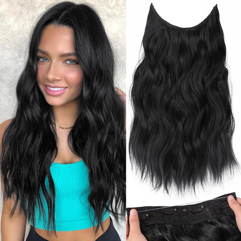 Invisible Wire Hairpiece – Pre-Cut Layered Extensions, 6 Clips