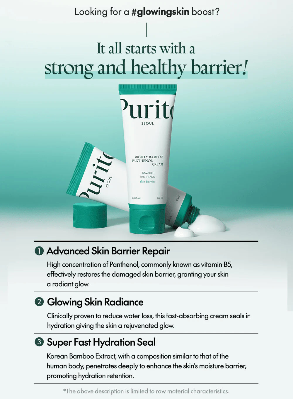 🌿 Bamboo Panthenol Repair Cream | Post-Acne Soothing Moisturizer (100ml)