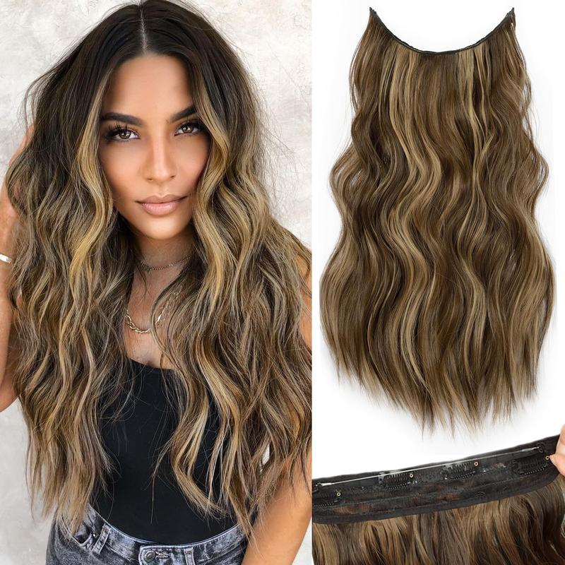 Invisible Wire Hairpiece – Pre-Cut Layered Extensions, 6 Clips