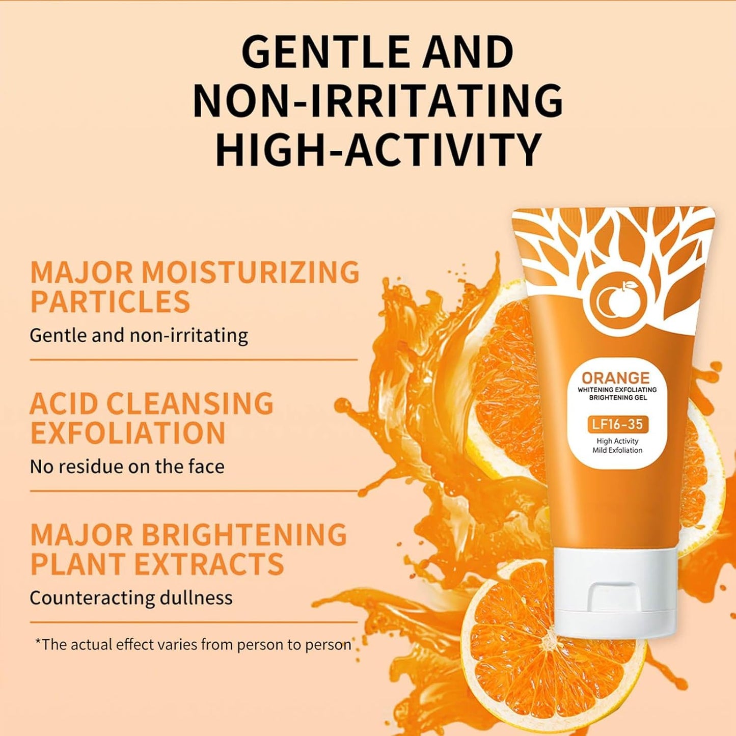 ๐ Orange Scented Exfoliator Gel | Gentle Radiance Reveal