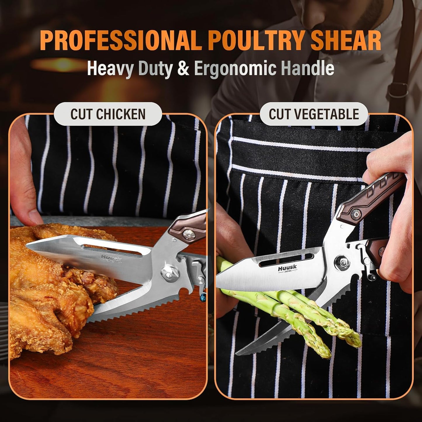 Heavy Duty Poultry Shears – Cut Through Chicken Bones & Turkey with Ease!