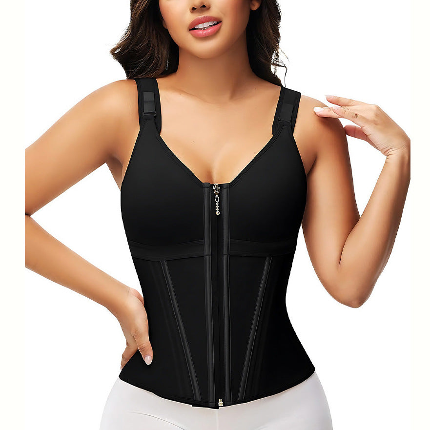 Waist Shapewear for Women with Bra Tummy Control Girdle Workout Shapewear with Adjustable Shoulder Strap