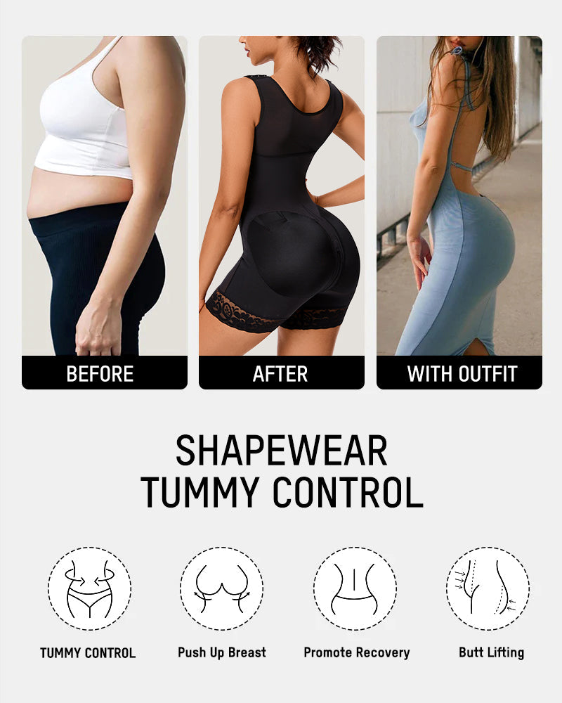 ⏳Limited-Time Offer🎉Extra Plus Size Shaper Bodysuit Tummy Control Shapewear With Bra