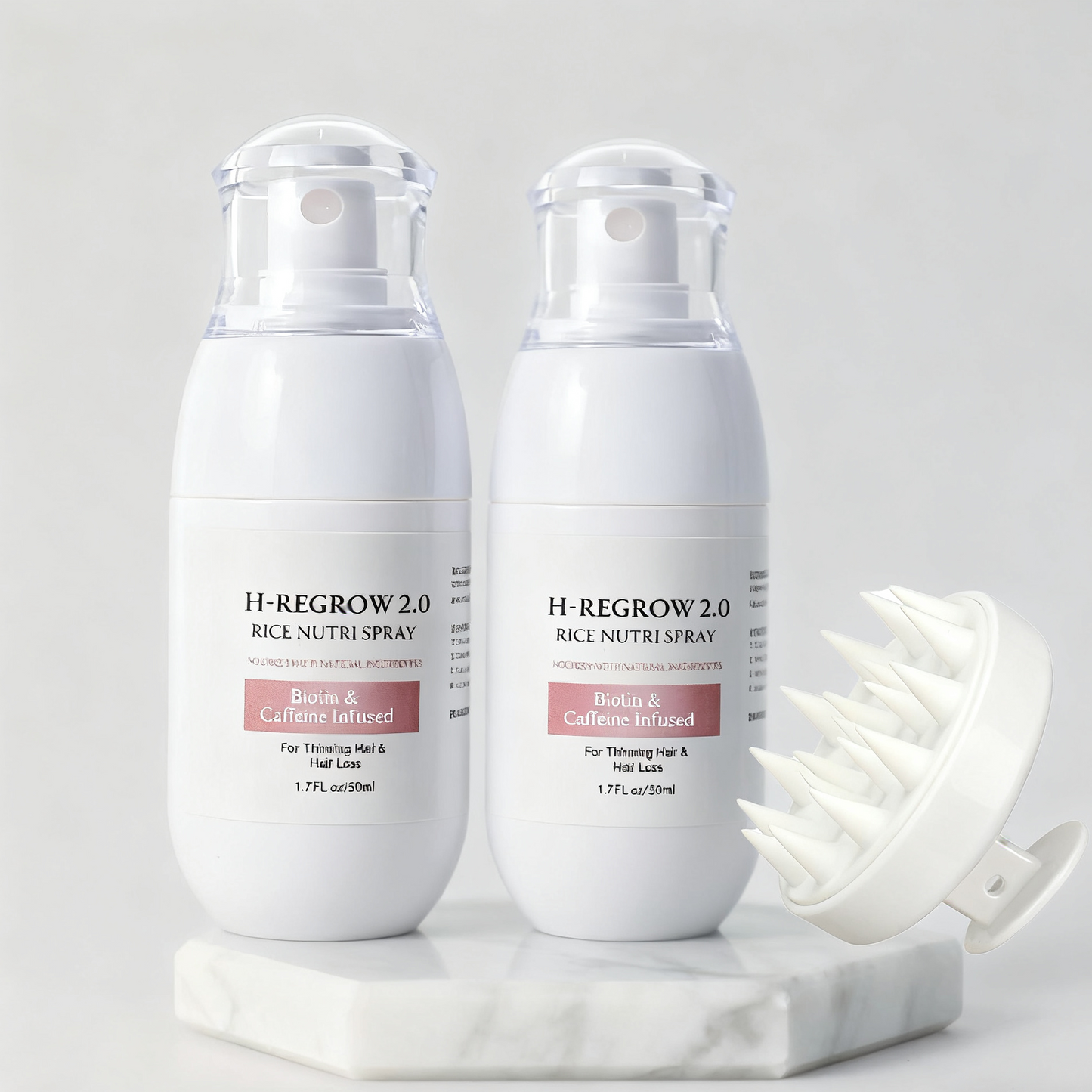 🌱 H-Regrow Hair Growth Spray | Rice Water & Biotin for Thinning Scalp