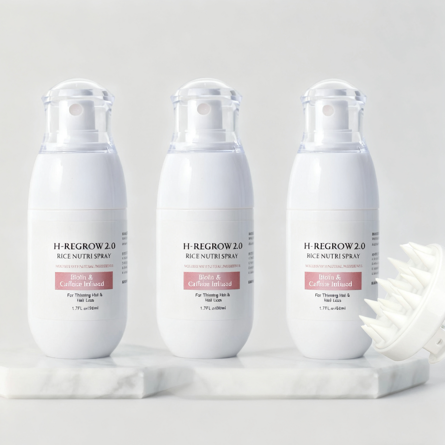 🌱 H-Regrow Hair Growth Spray | Rice Water & Biotin for Thinning Scalp