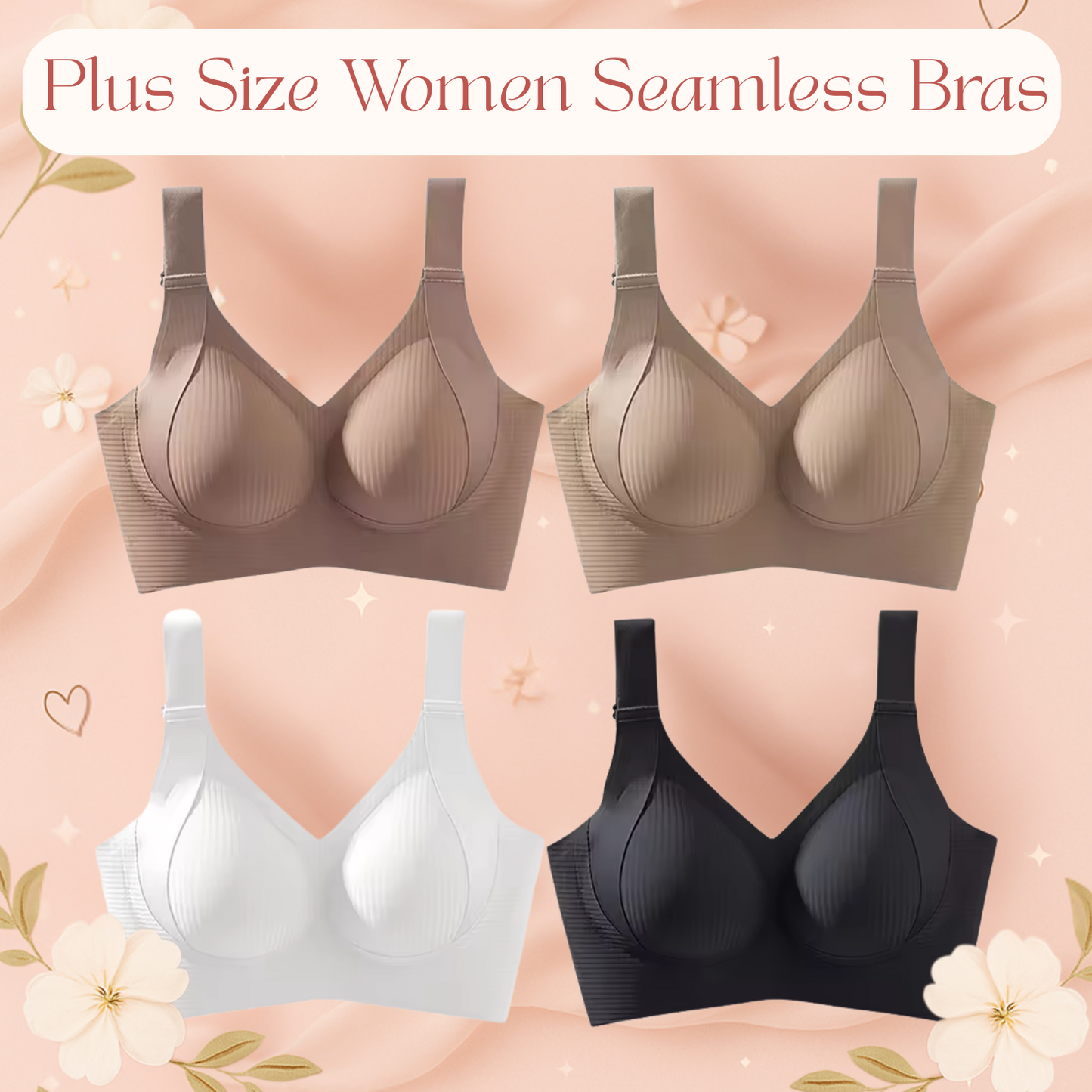 Widened Lifting Non Slip Shoulder Strap Bra