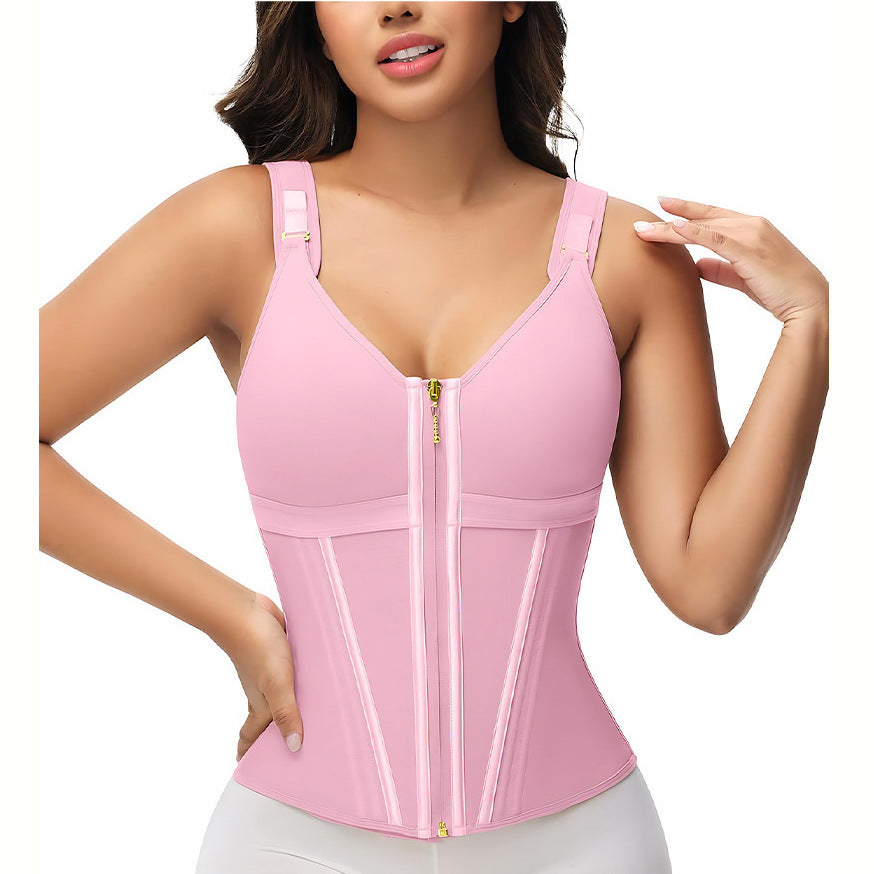 Waist Shapewear for Women with Bra Tummy Control Girdle Workout Shapewear with Adjustable Shoulder Strap