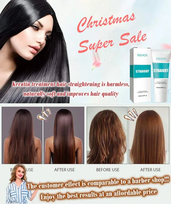 Silk & Keratin Hair Straightening Cream