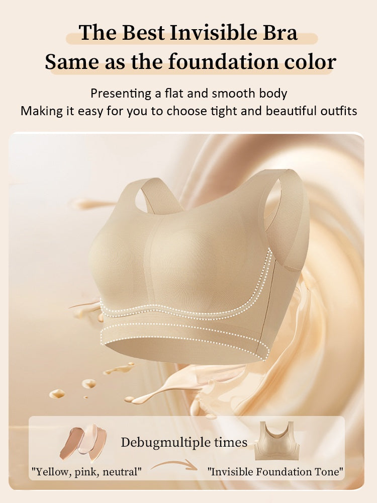Comfortable Wireless Cami Bra No Buckles, One Piece Breast Minimizer Bra For Daily, Working & Sleeping
