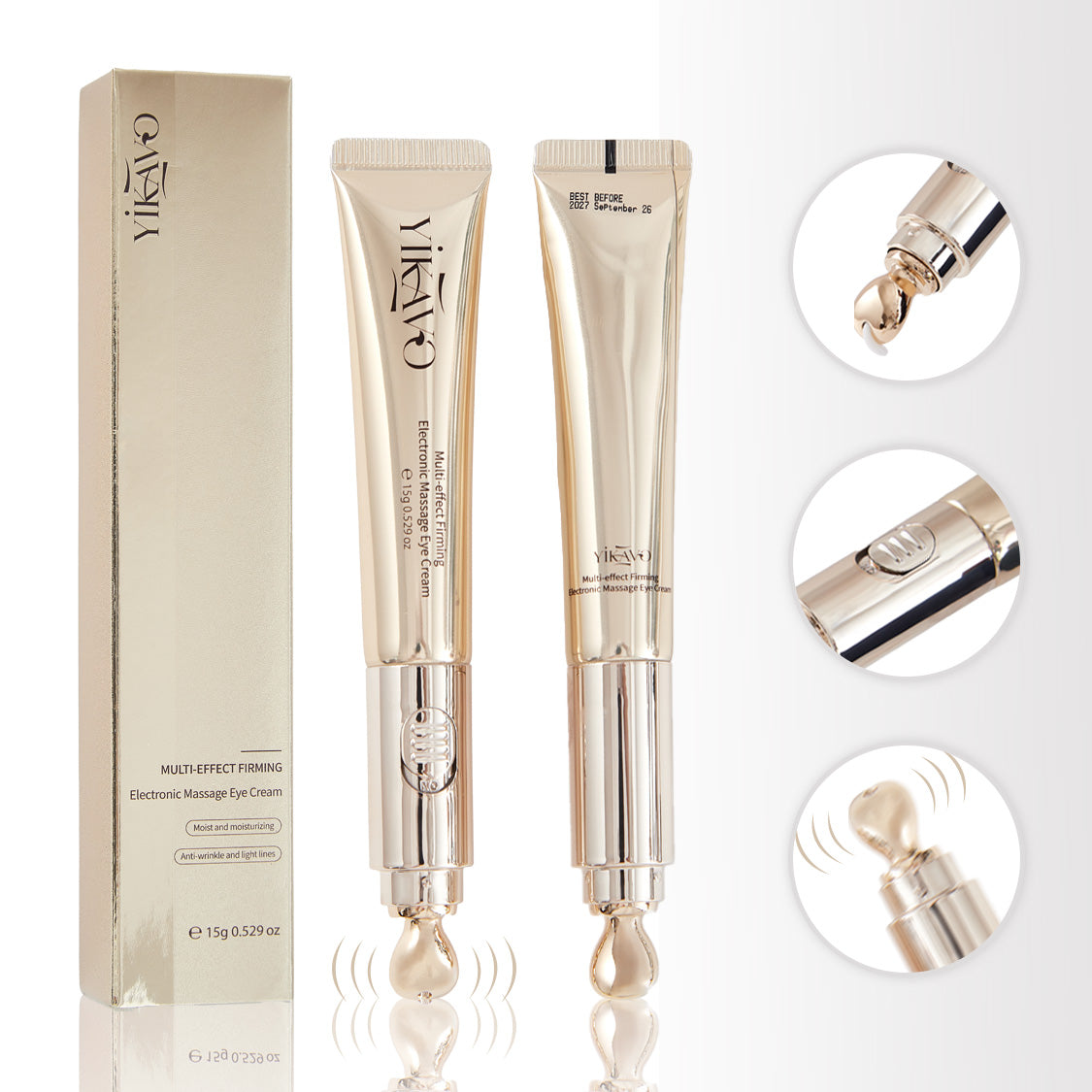 ✨ Electric Massager Multi-Effect Eye Cream | Reduces Puffiness, Fine Lines, Dark Circles & Eye Bags