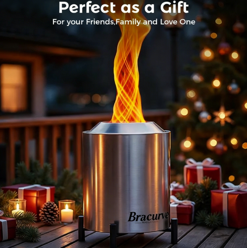 Outdoors Smokeless Fire Pit, 6.5-Inch Turbo Flame Tabletop Fire Pit