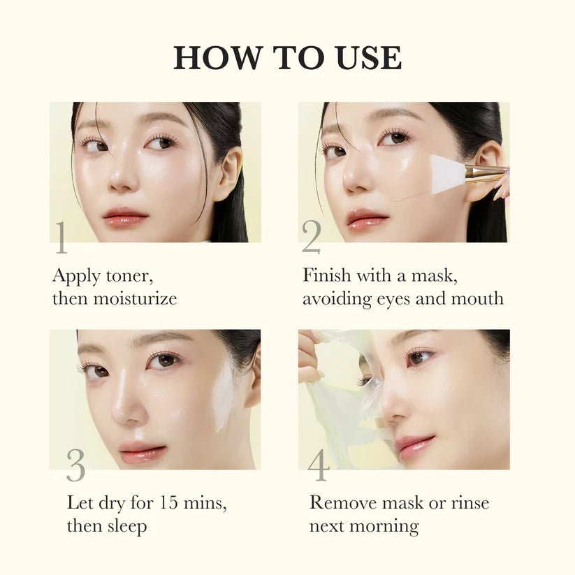 🌟 "Bye-Bye Dullness! Kojic Acid Overnight Mask Gently Exfoliates as You Sleep."