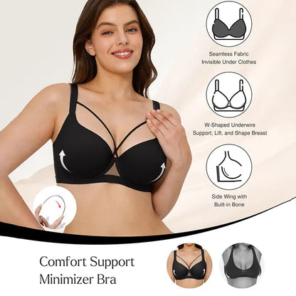 Women Seamless Push Up Padding Bras underwire Comfortable 3/4 cup Bra Buttery Soft