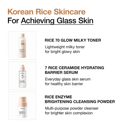✨ "Korean Rice Enzyme Trio | Cleanse·Hydrate·Glow for Glass Skin"