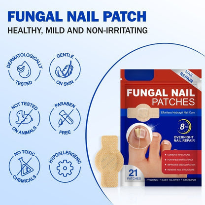 Fungal Nail Treatment Patches | 32 Count 🍄 8-Hour Overnight Repair 💤✨ Advanced Hydrogel Technology 💧🔬