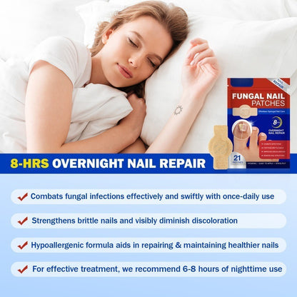 Fungal Nail Treatment Patches | 32 Count 🍄 8-Hour Overnight Repair 💤✨ Advanced Hydrogel Technology 💧🔬