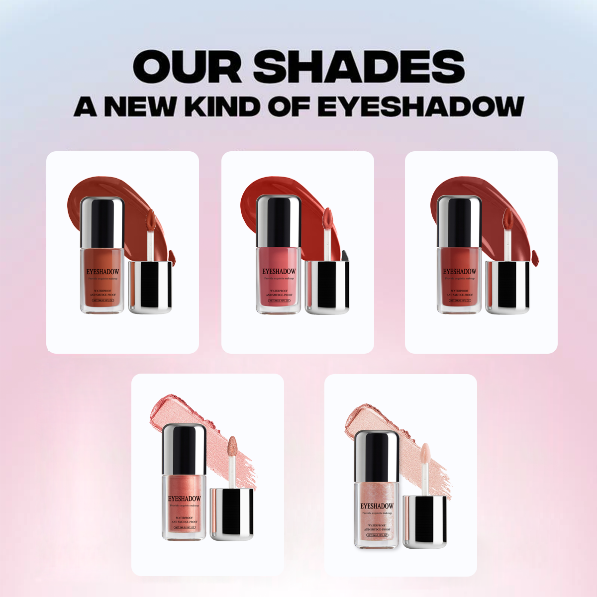 ✨Liquid Eye Shadows in Shimmer and Matte Finishes, Long Lasting & Crease-Proof✨