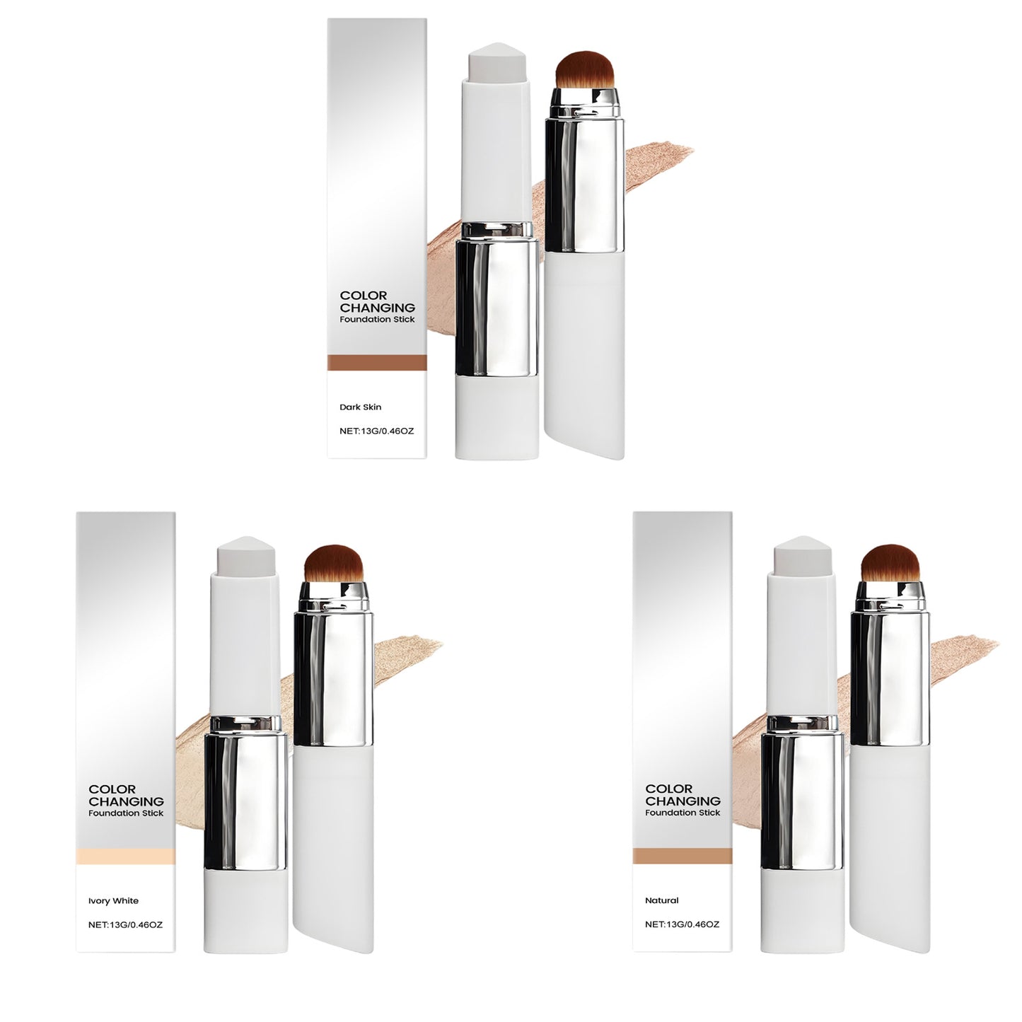 Cover Cream Stick Detachable Brush - Korean Skin Care Concealer Stick – Balm to Cream Foundation Makeup Stick