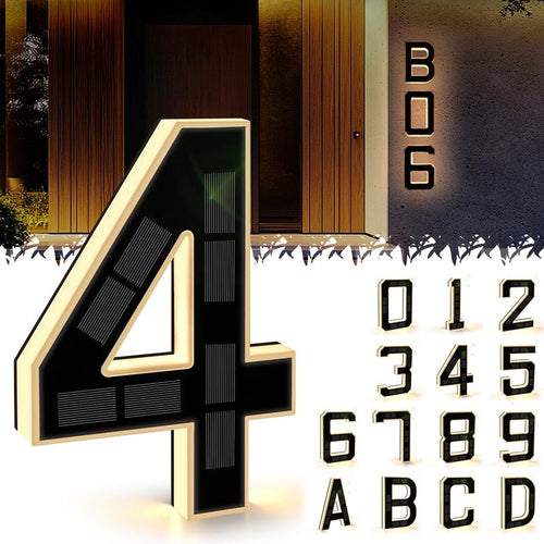 LED House Number 0-9 for Outside Large Address Lighted Number Waterproof Modern Lighted 12v Dc Low Voltage LED Illuminated