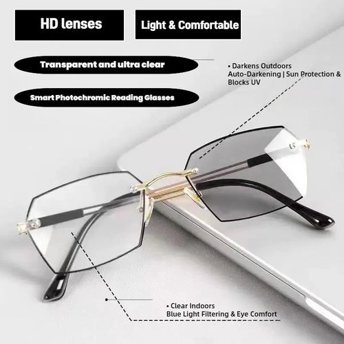 Anti-Blue Light Presbyopia Glasses，Unisex，Lightweight, Comfortable Fit,，Auto Zoom,，for Reading, Computer or TV