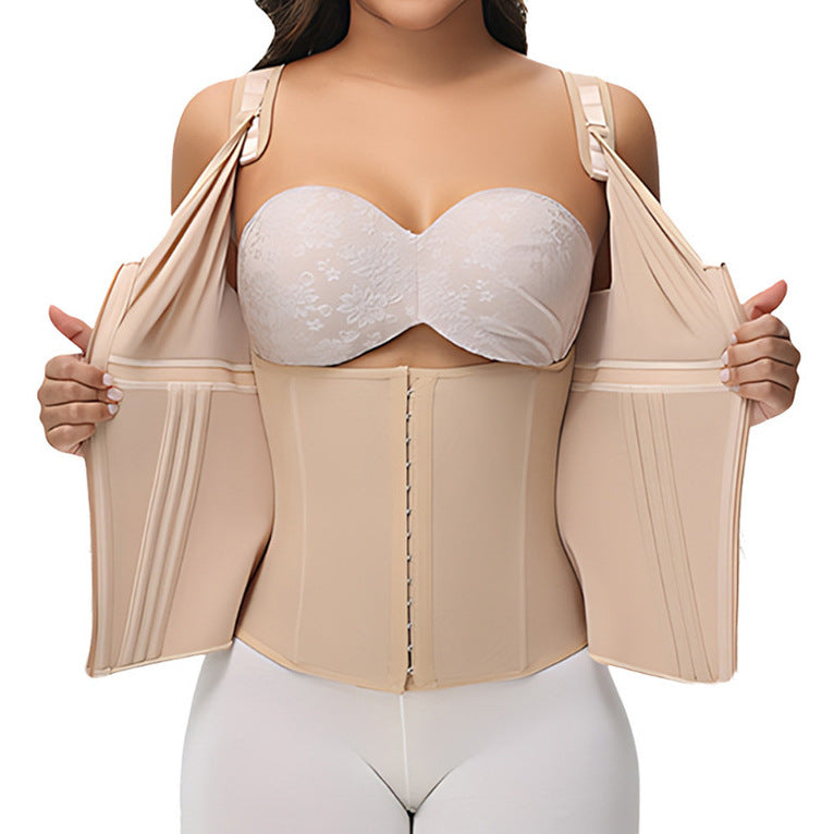 Waist Shapewear for Women with Bra Tummy Control Girdle Workout Shapewear with Adjustable Shoulder Strap