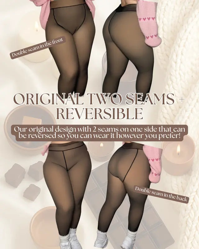 THE ORIGINAL MAGIC FLEECE LINED LEGGINGS - XXS TO 3XL - 4 SHADES - CLOSED FOOT - Fleece Tights