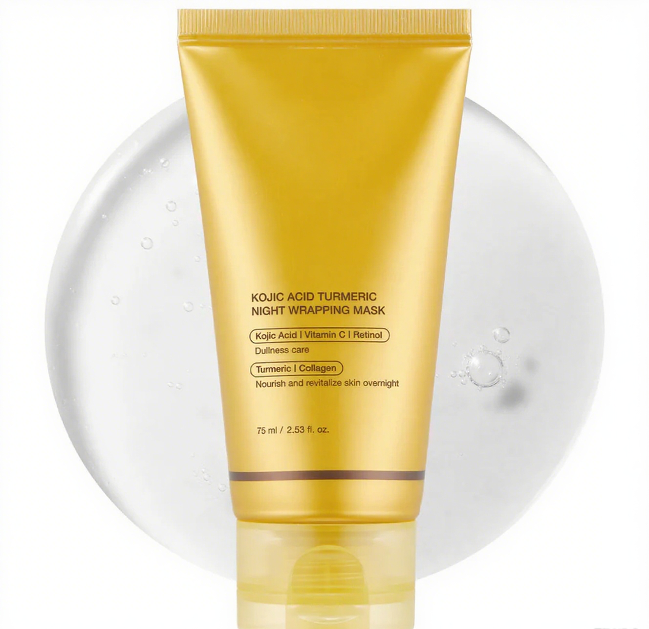 🌟 "Bye-Bye Dullness! Kojic Acid Overnight Mask Gently Exfoliates as You Sleep."