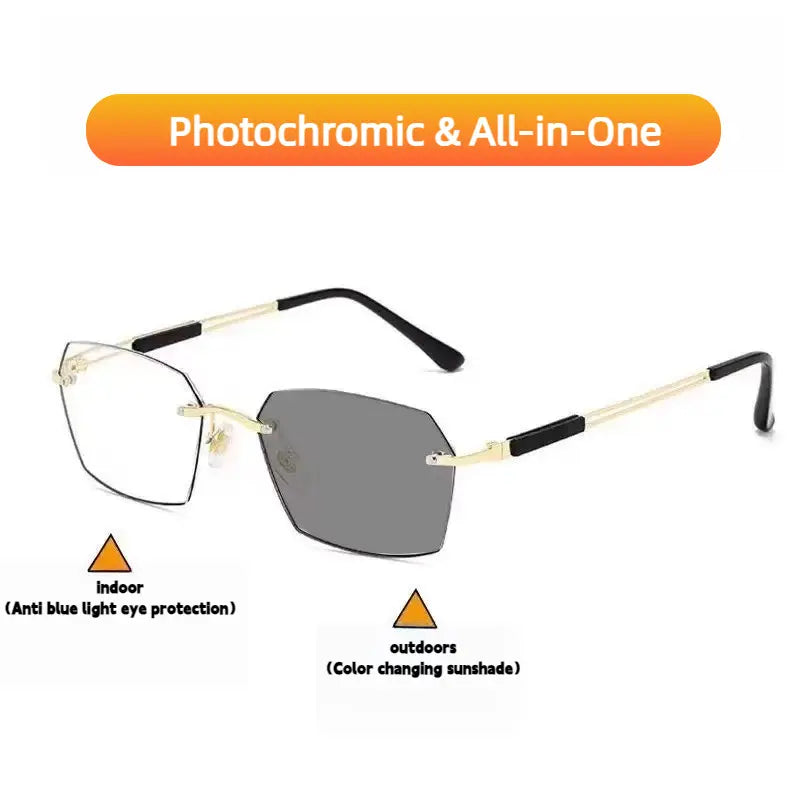 Anti-Blue Light Presbyopia Glasses，Unisex，Lightweight, Comfortable Fit,，Auto Zoom,，for Reading, Computer or TV