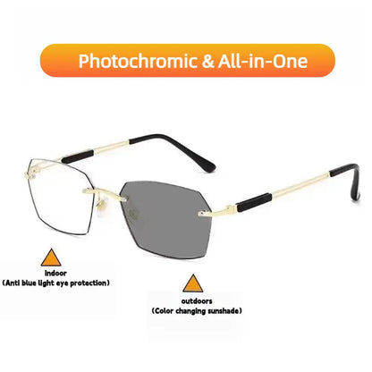 Anti-Blue Light Presbyopia Glasses，Unisex，Lightweight, Comfortable Fit,，Auto Zoom,，for Reading, Computer or TV