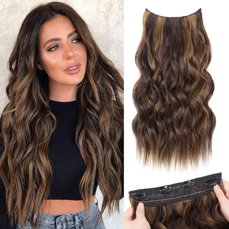 Invisible Wire Hairpiece – Pre-Cut Layered Extensions, 6 Clips