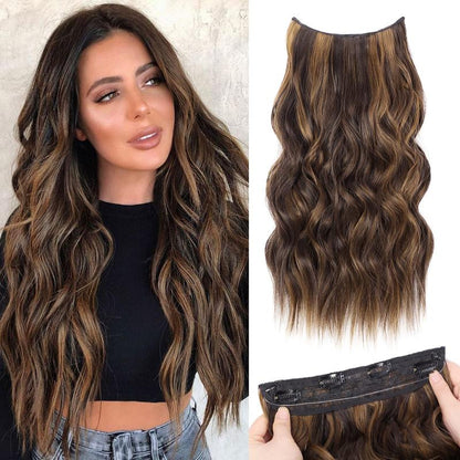 Invisible Wire Hairpiece – Pre-Cut Layered Extensions, 6 Clips