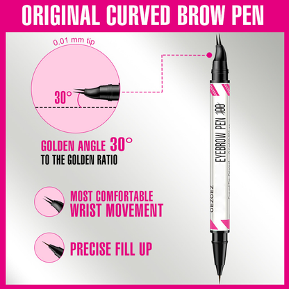 Curved Eyebrow Pen - 2-in-1 Microblading & Waterproof Finish