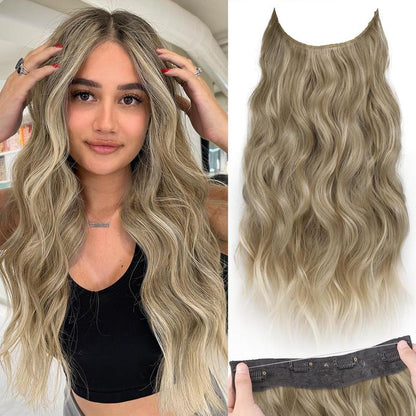 Invisible Wire Hairpiece – Pre-Cut Layered Extensions, 6 Clips