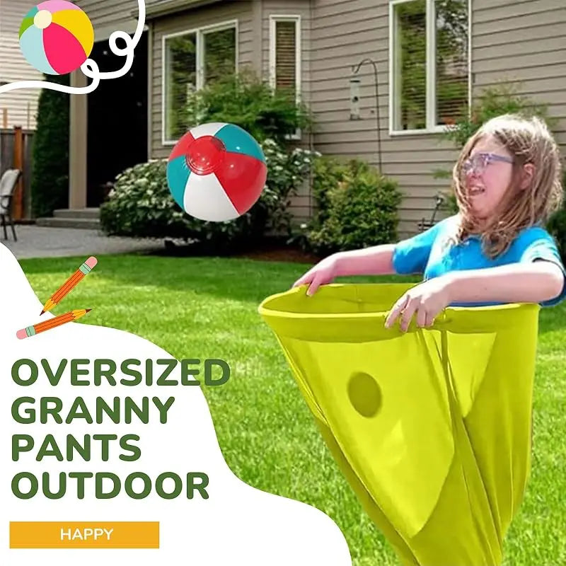 Granny Pants Yard Game Set,Giant Pants, with Bouncy Ball and Pump, Large Outdoor Day Family Fun Party Toss Game