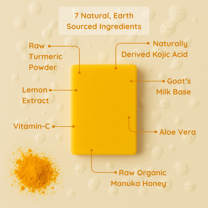🍋✨"Lemon Turmeric Face & Body Set - Soap + Foam Cleanser"