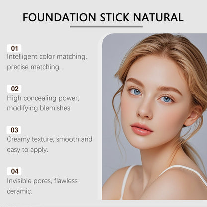 Cover Cream Stick Detachable Brush - Korean Skin Care Concealer Stick – Balm to Cream Foundation Makeup Stick