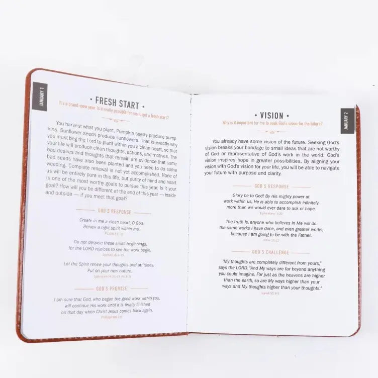 365 Days Devotional Journal, Portable Daily Reflections Book, Perfect Gift , Self Improvement Journal