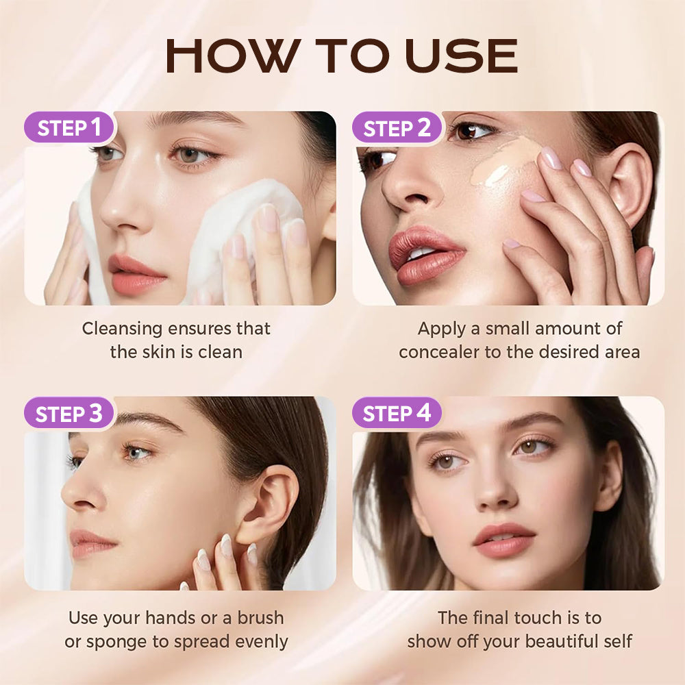 🌸Soft Matte Concealer – Flawless Coverage & Smooth Finish (with Brush FREE !)✨